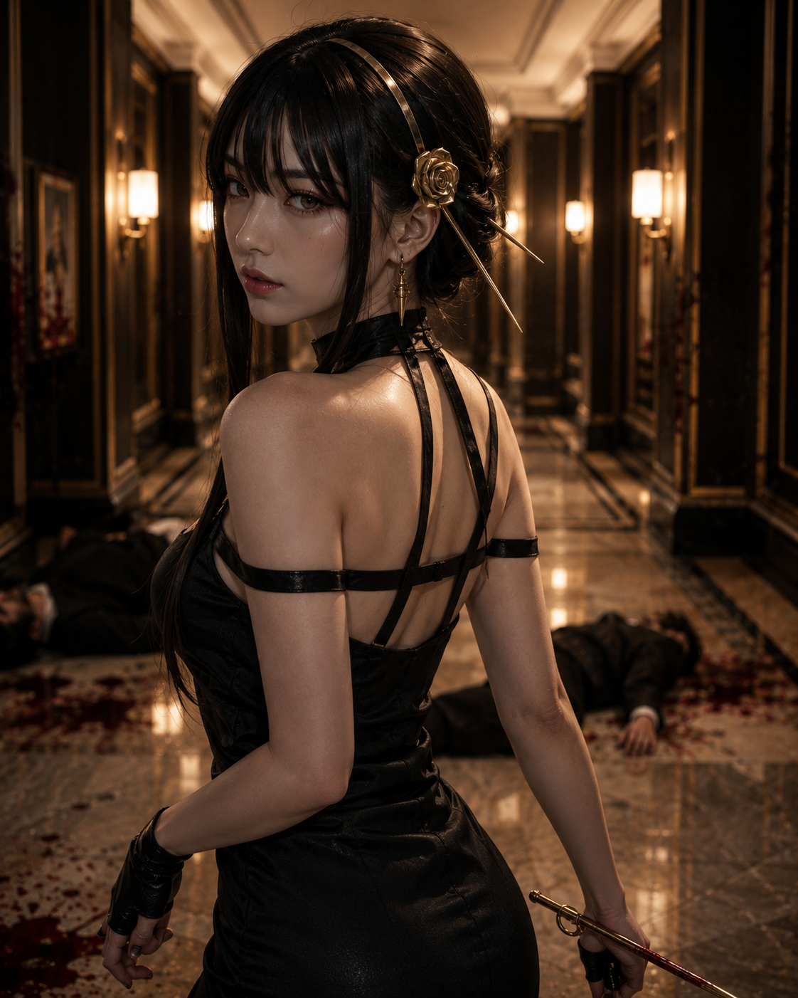 静かな強さを持つ黒髪の女性をモチーフにしたAIビジュアル実験