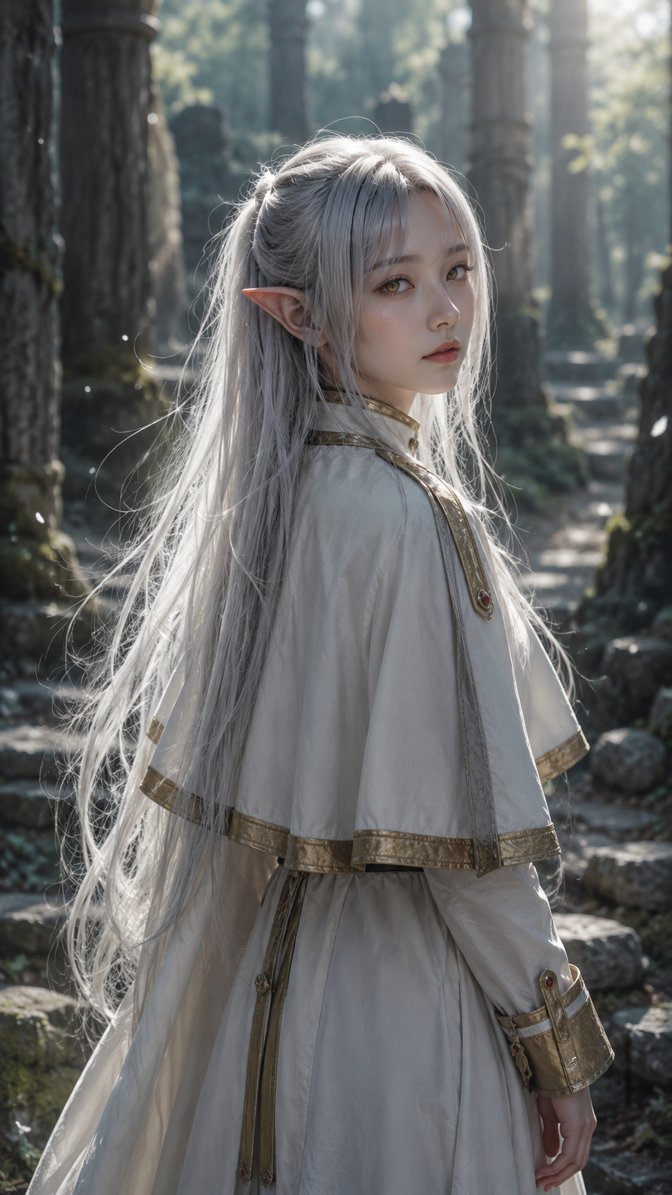 静かな時間を旅する少女像をモチーフにしたAIビジュアル実験
