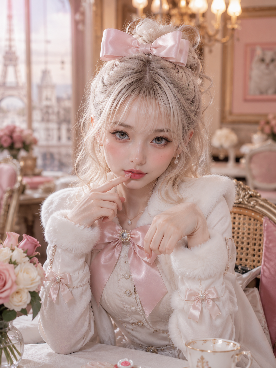 白い子猫をモチーフにしたAIビジュアル実験